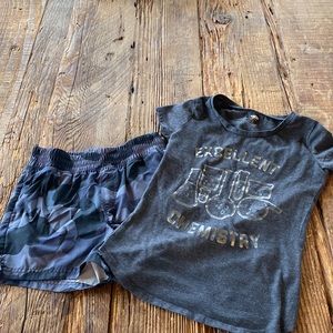 Old Navy camo athletic shorts and top